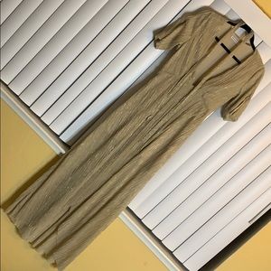 Iridescent gold maxi dress